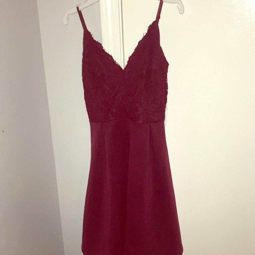 Burgondy Homecoming Dress